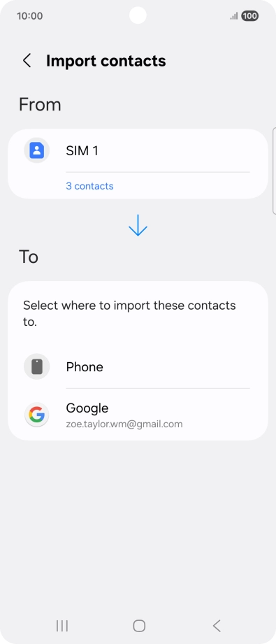 Press the required Google account. Press the required Google account.