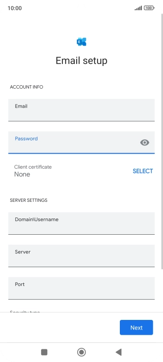 To turn on the function, press SELECT and follow the instructions on the screen to install the required certificate.