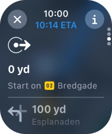 Press the end icon.