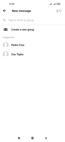 Press the search field. Press the search field.