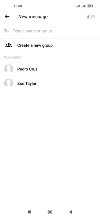 Press the search field. Press the search field.