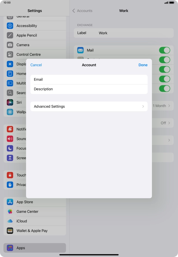 Press Advanced Settings.