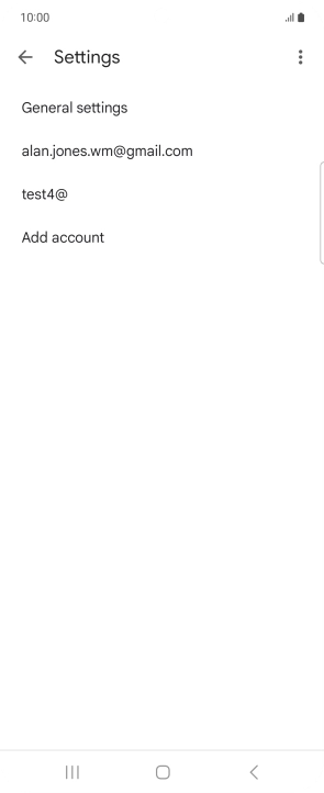 Press the required email account. Press the required email account.