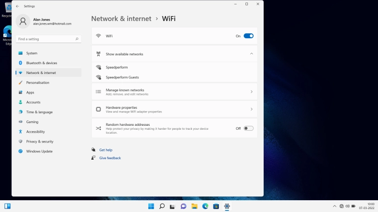 Click the required Wi-Fi network. Click the required Wi-Fi network.