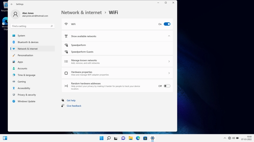 Click the required Wi-Fi network. Click the required Wi-Fi network.