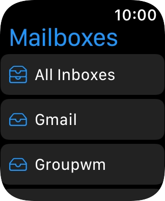 Press the required email account. Press the required email account.