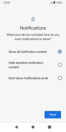 Press the required settings to turn them on or off.