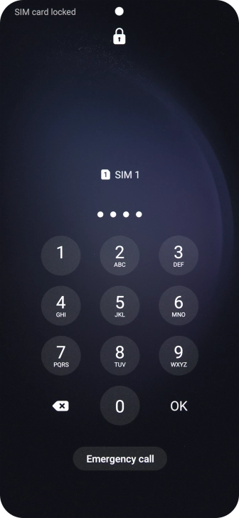 If your SIM is locked, key in your PIN and press OK. If your SIM is locked, key in your PIN and press OK.