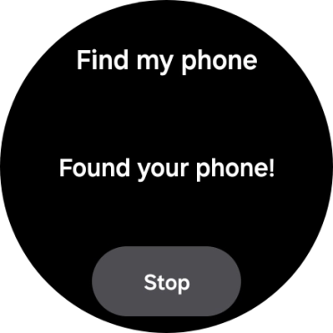 Press Stop when you've found your phone.