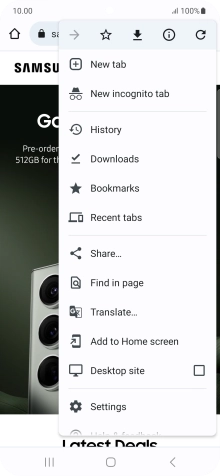 Press Settings. Press Settings.