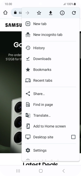 Press Settings. Press Settings.