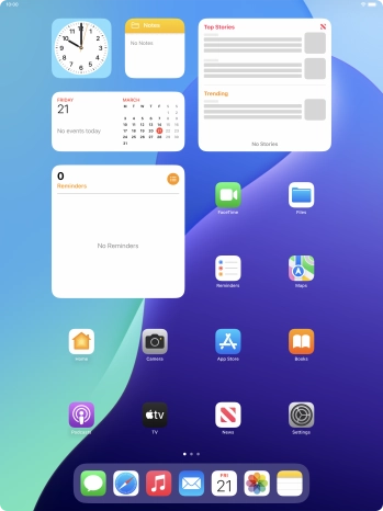 The Wi-Fi icon shows that your tablet is connected to a Wi-Fi network. The Wi-Fi icon shows that your tablet is connected to a Wi-Fi network.