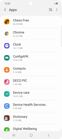 Press the required app.