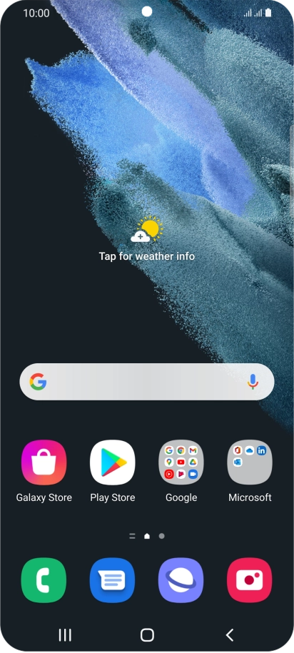 Slide two fingers downwards starting from the top of the screen.