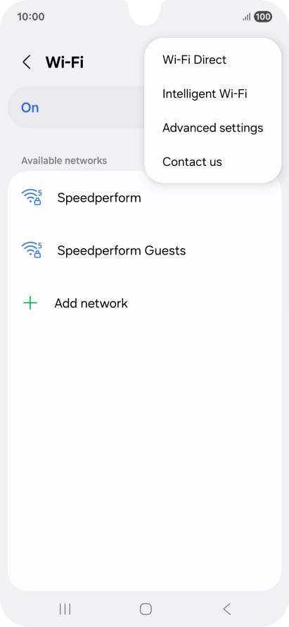 Press Intelligent Wi-Fi.