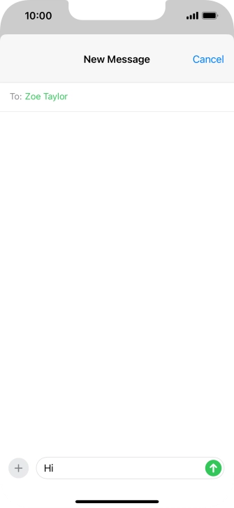 Press the send icon. Press the send icon.