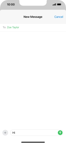 Press the send icon. Press the send icon.