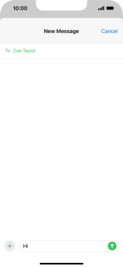 Press the send icon. Press the send icon.