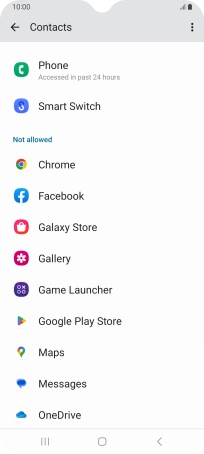 Press the required app. Press the required app.