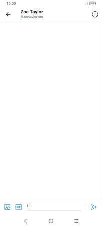 Write the required message and press the send icon. Write the required message and press the send icon.