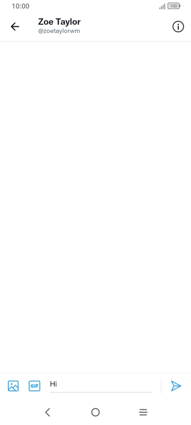 Write the required message and press the send icon. Write the required message and press the send icon.