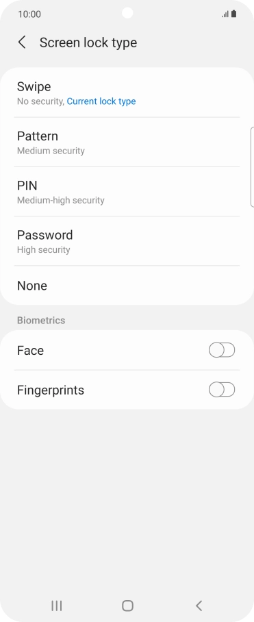 Press Fingerprints.