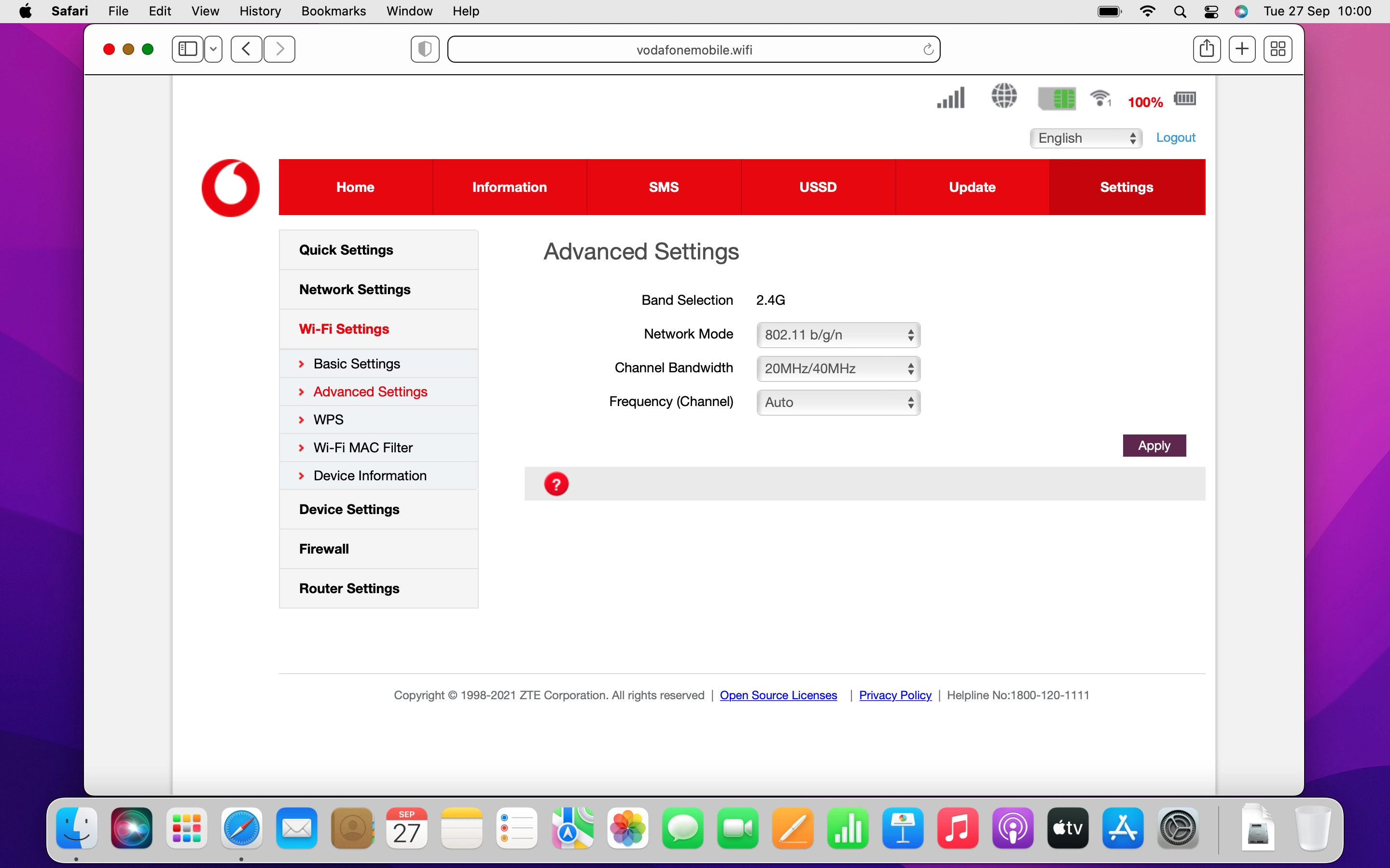 Click the drop down list next to 