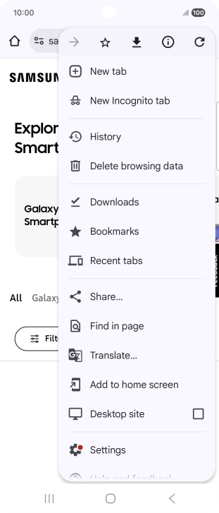 Press Settings. Press Settings.