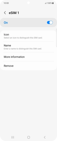 Press Remove and follow the instructions on the screen to delete your eSIM.
