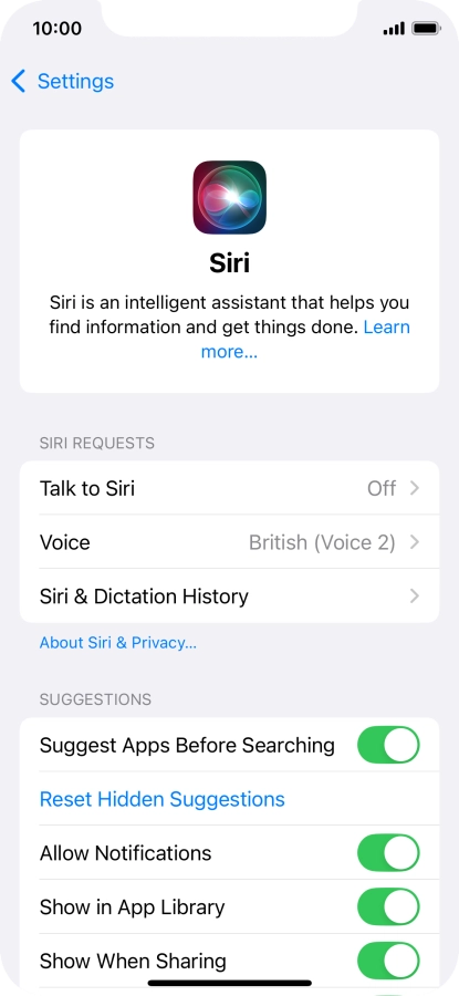 Press Talk to Siri.