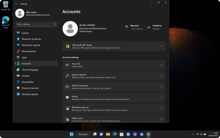 Click Windows back up.