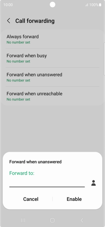 Key in +447836121121 and press Enable.