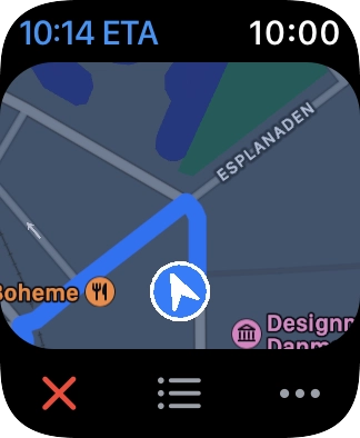 Turn the Digital Crown to zoom in or out on the map. Turn the Digital Crown to zoom in or out on the map.