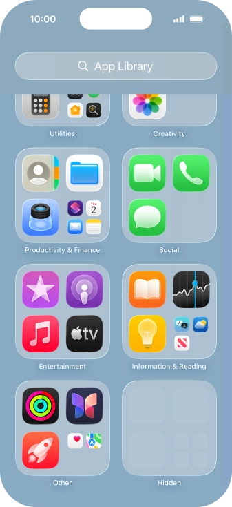 The app is now placed in the Hidden folder in the App Library.