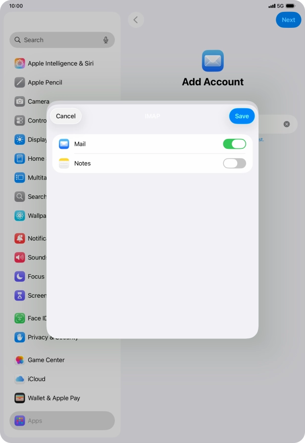 Press Save. Your email account has now been set up. To select more settings for incoming and outgoing server, proceed with the following steps. Press Save. Your email account has now been set up. To select more settings for incoming and outgoing server, proceed with the following steps.