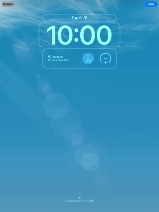 To customise the way the lock screen date is displayed, press the date widget and follow the instructions on the screen to select the required widget display mode.