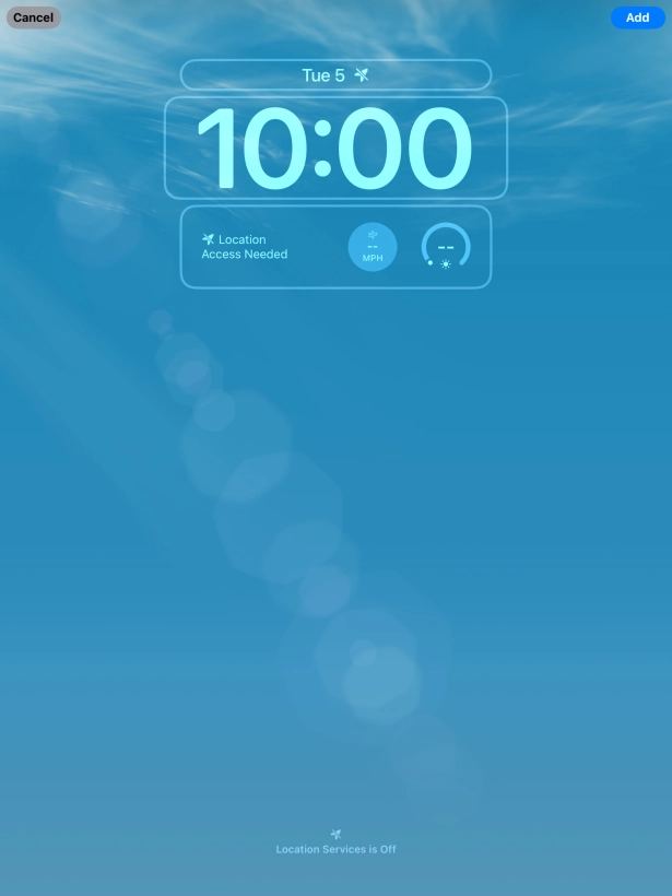 To customise the way the lock screen date is displayed, press the date widget and follow the instructions on the screen to select the required widget display mode.