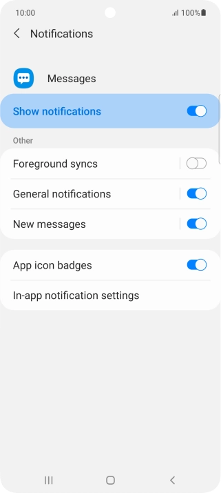 Press the indicator next to 