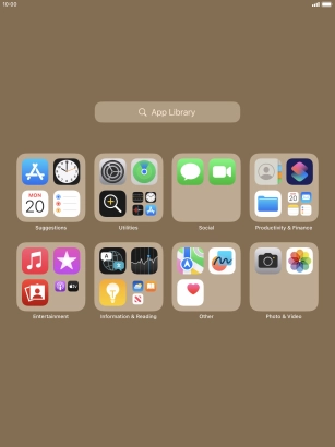 Press the required app. Press the required app.