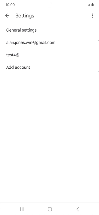 Press the required email account.