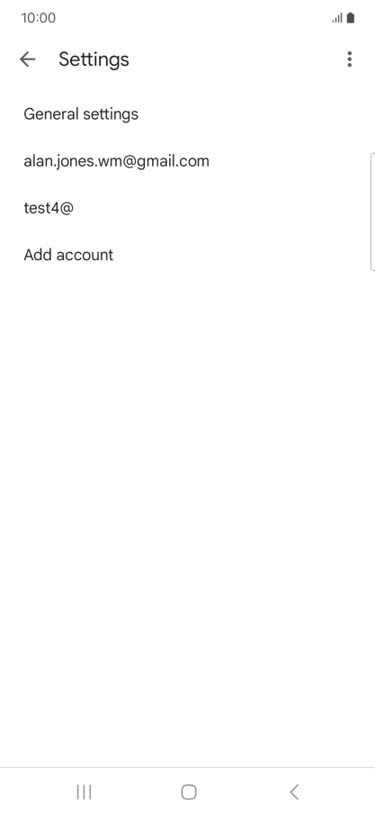Press the required email account.