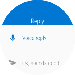 Press Voice reply. Press Voice reply.