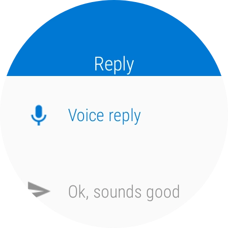 Press Voice reply. Press Voice reply.