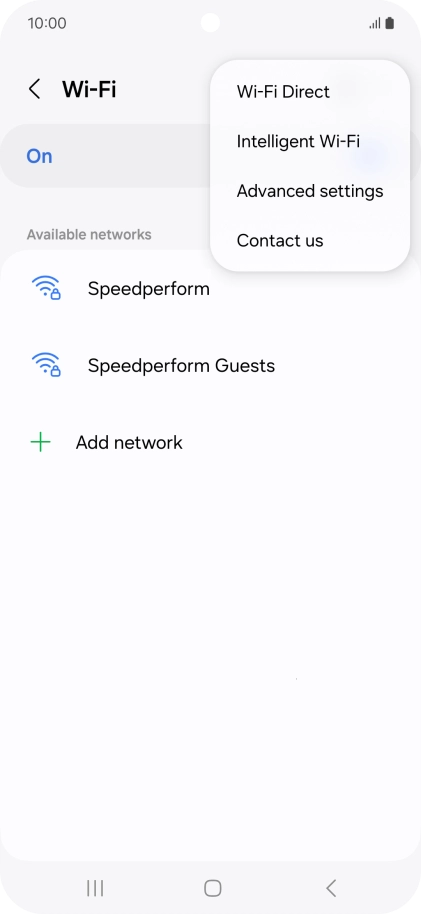 Press Intelligent Wi-Fi.
