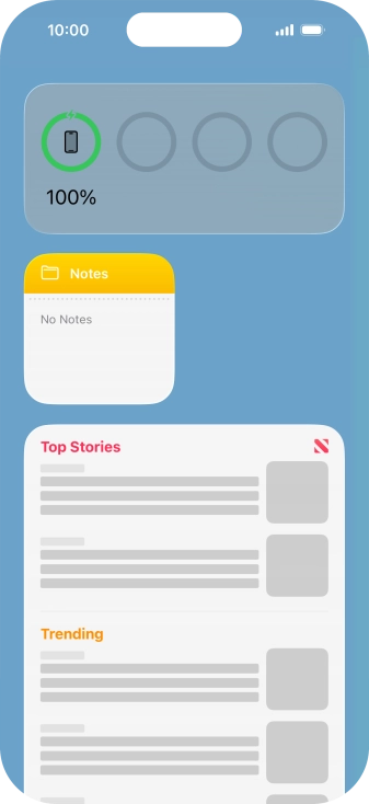 Press and hold the required Widget Stack. Press and hold the required Widget Stack.