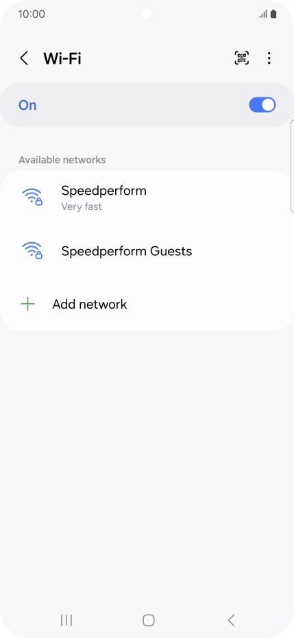 Press the menu icon.