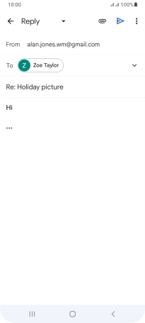Press the send icon. Press the send icon.