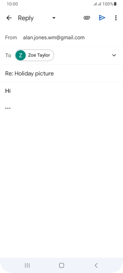 Press the send icon. Press the send icon.