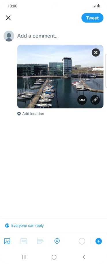 Press the text input field.