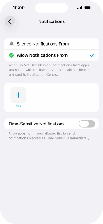 Press the indicator next to 